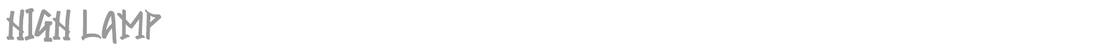 High Lamp font preview